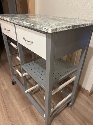 Mesa Auxiliar de Cocina con Ruedas