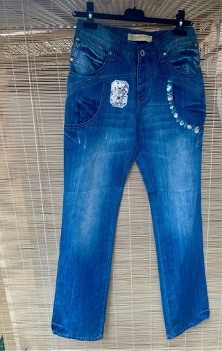 Pantalón vaquero ENSS con pedrería Talla 28