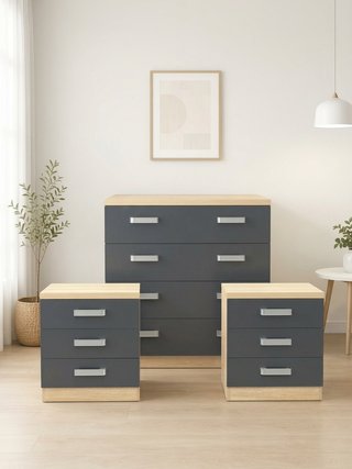 Pack dormitorio: cómoda y mesitas + Envio