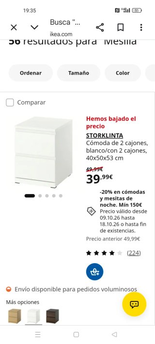 Mesilla de noche Ikea STORKLINTA