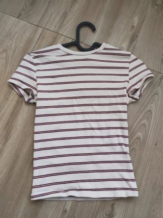 Camiseta corta de rayas