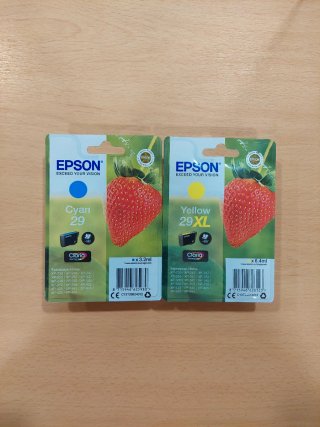 Cartuchos Epson 29 Cyan y 29XL Amarillo
