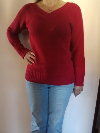 Jersey Rojo Escote Pico