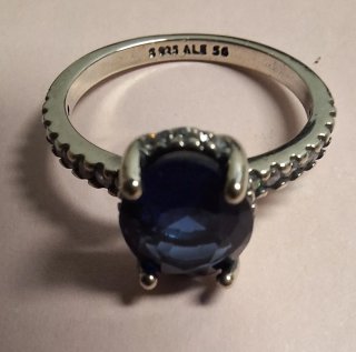 Anillo Pandora Azul Talla 56