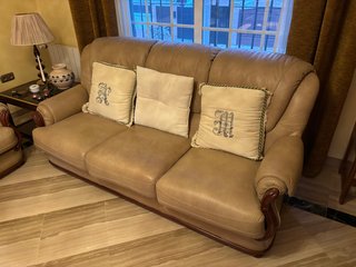Conjunto de 2 Sofás en piel natural