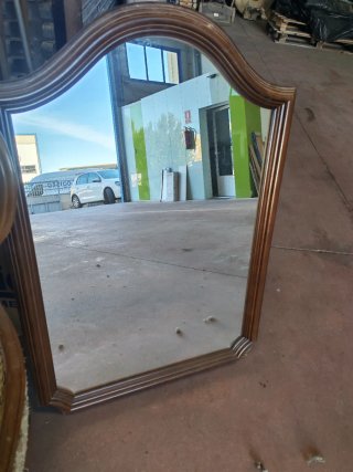 Espejo vintage madera y cristal