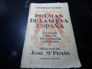 POEMAS DE LA NUEVA ESPAÑA-AÑO 1938-PROLOGO PEMAN