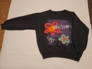 Sudadera niña New York flores