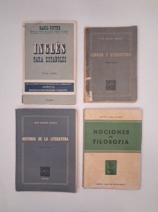 Lote 4 libros antiguos de Bachillerato años 50