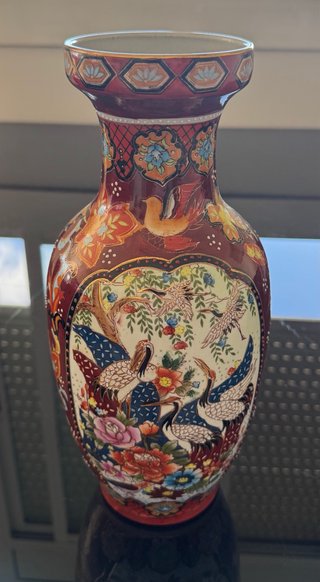 Jarrón Japonés Cerámica Multicolor