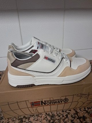 Zapatillas Geographical Norway Beige/Blanco