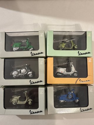 Collezione 6 Modellini Vespa Scala 1/32