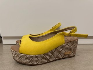Sandalias Mandarina Amarillas Plataforma