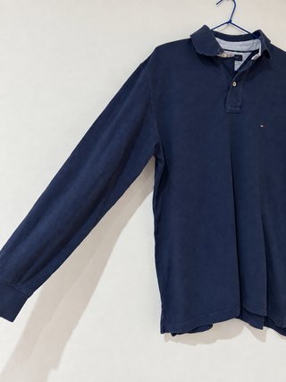 Polo Tommy Hilfiger Manga Larga Azul Talla L
