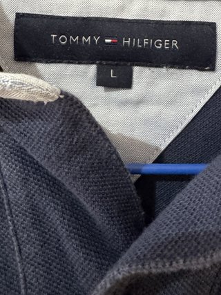Polo Tommy Hilfiger Manga Larga Azul Talla L