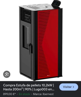 Estufa de pellets Ibernest 10,2kW