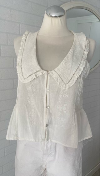 Blusa Romántica Zara Talla S