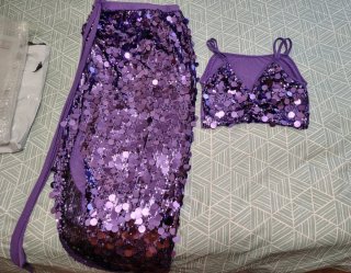 Conjunto de baile Bellydance de lentejuelas