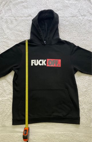 Sudadera con capucha negra talla S