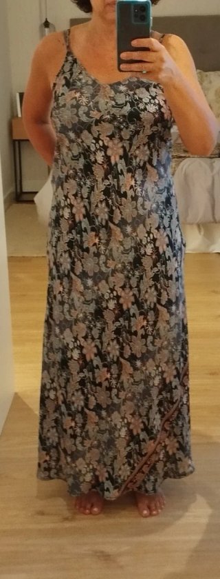 Vestido largo estampado floral