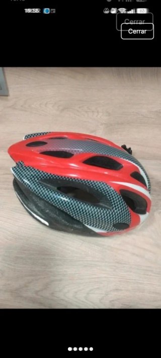 Casco de Ciclismo Rojo y Negro