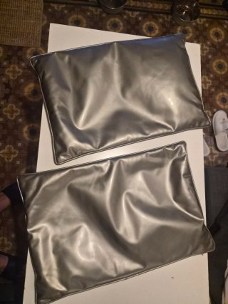 Fundas de cojín plateadas (2 unidades)