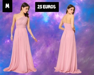 Vestido de fiesta largo rosa