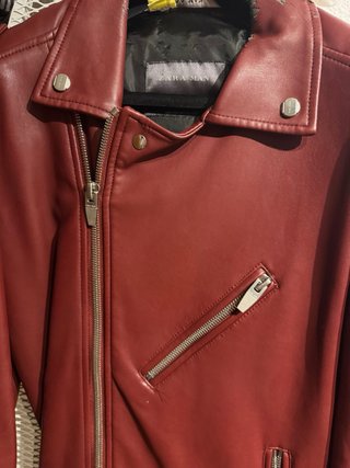 Chaqueta Biker Zara Man Roja