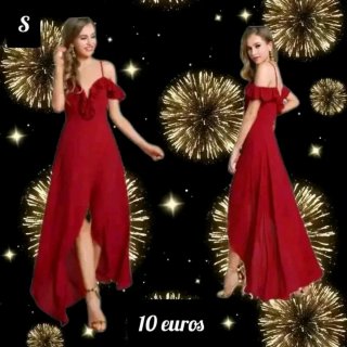Vestido de fiesta rojo talla S