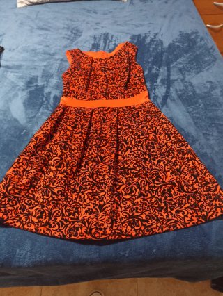 Vestido fiesta rojo y negro Talla S/M