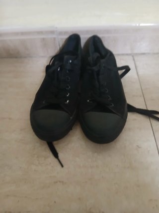 Zapatillas de Lona Negras Talla 37