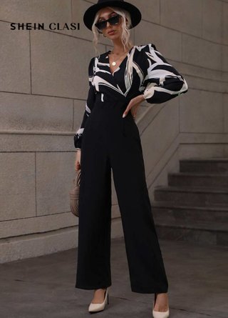 Mono Elegante SHEIN CLASI Blanco y Negro