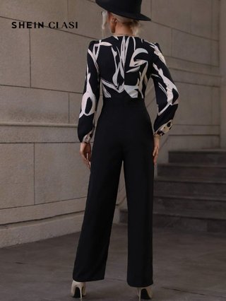 Mono Elegante SHEIN CLASI Blanco y Negro