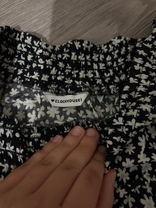 Falda corta estampada flores