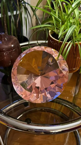 Pisapapeles Diamante Decorativo Rosa Palo