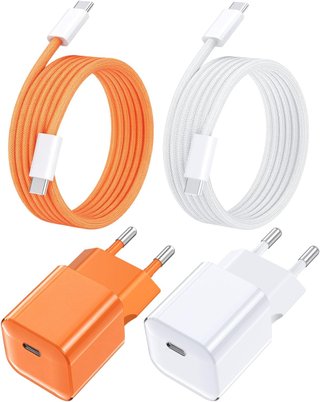 NUEVO Pack 2 cargadores USB-C 30W + 2 cables de 2m