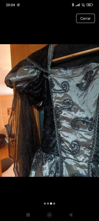 Disfraz Condesa Negro y Plateado Talla Única