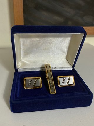 Gemelli e fermacravatta Yves Saint Laurent vintage