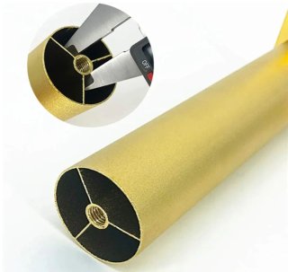 4 Gambe in Alluminio per Mobili Dorato