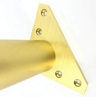 4 Gambe in Alluminio per Mobili Dorato