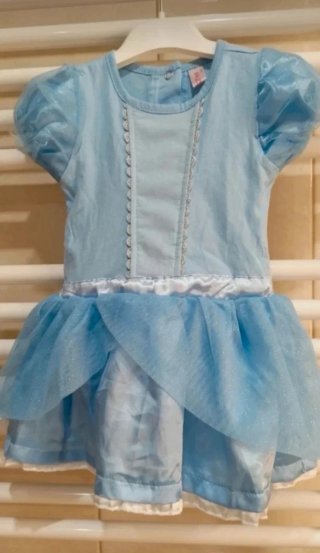 Vestido de Princesa Azul 6-9 Meses