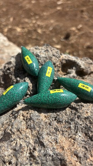 Set 5 Piombi Surf Casting 130g Plastificati