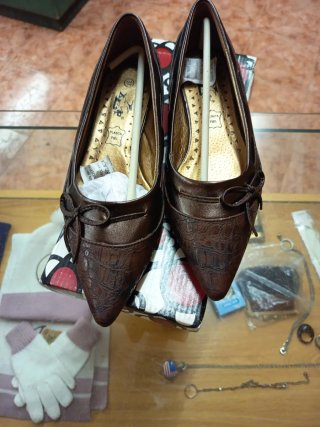 Zapatos de tacón bronce talla 37