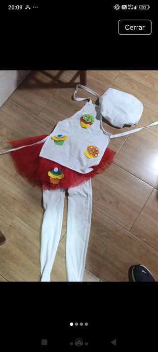 Disfraz de Cocinera Hecho a Mano