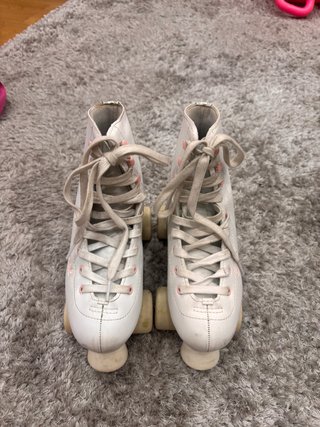 Patines Oxelo niña T37 blanco/rosa