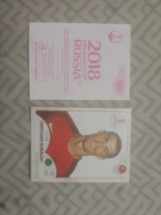 Cromo Cristiano Ronaldo Rusia 2018 Panini
