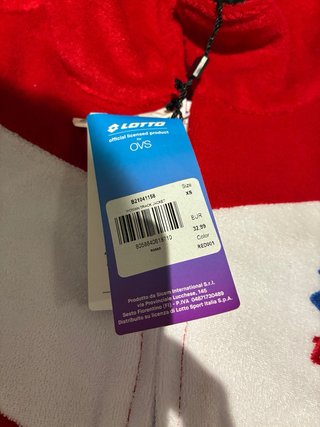 Chaqueta Deportiva Lotto Retro Roja y Blanca