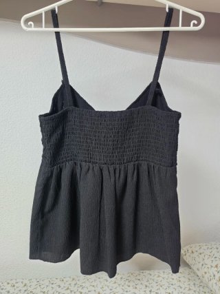 Top de crochet negro Stradivarius