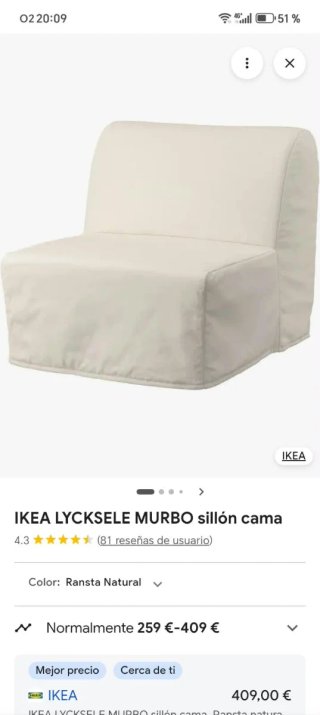 Divano letto IKEA LYCKSELE MURBO