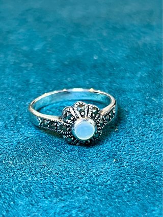 Anillo Flor Plata Marqusita